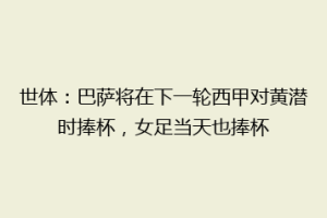 世体：巴萨将在下一轮西甲对黄潜时捧杯，女足当天也捧杯